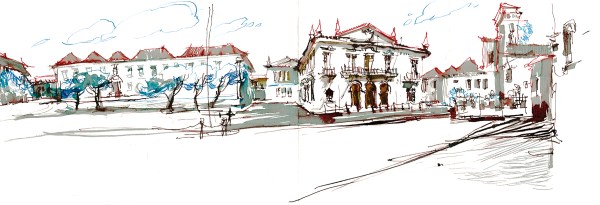 Portugal_Ink Pano01_Old Town Faro_Step05_Broad Nib