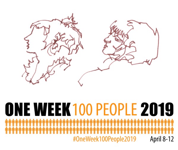 #OneWeek100People2019_Single Line Sketches